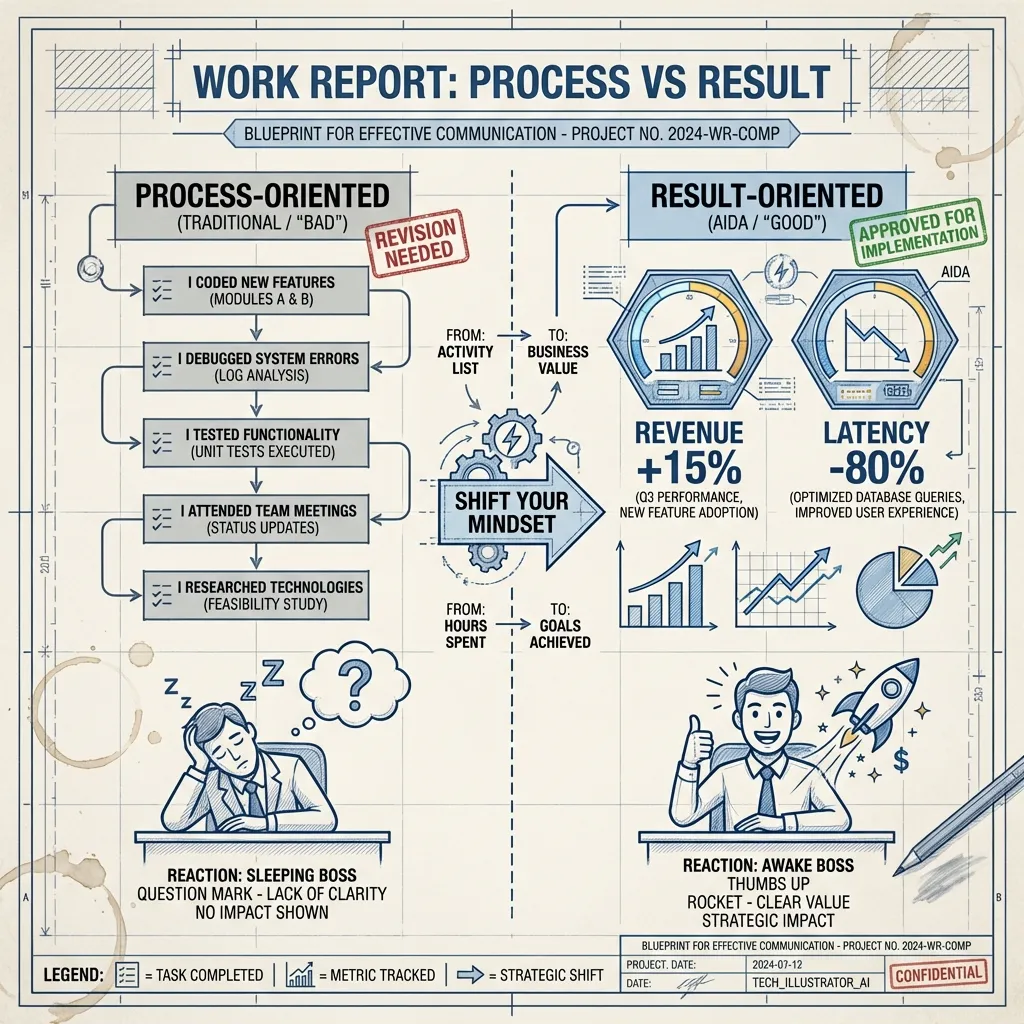 Work Report: Process vs Result