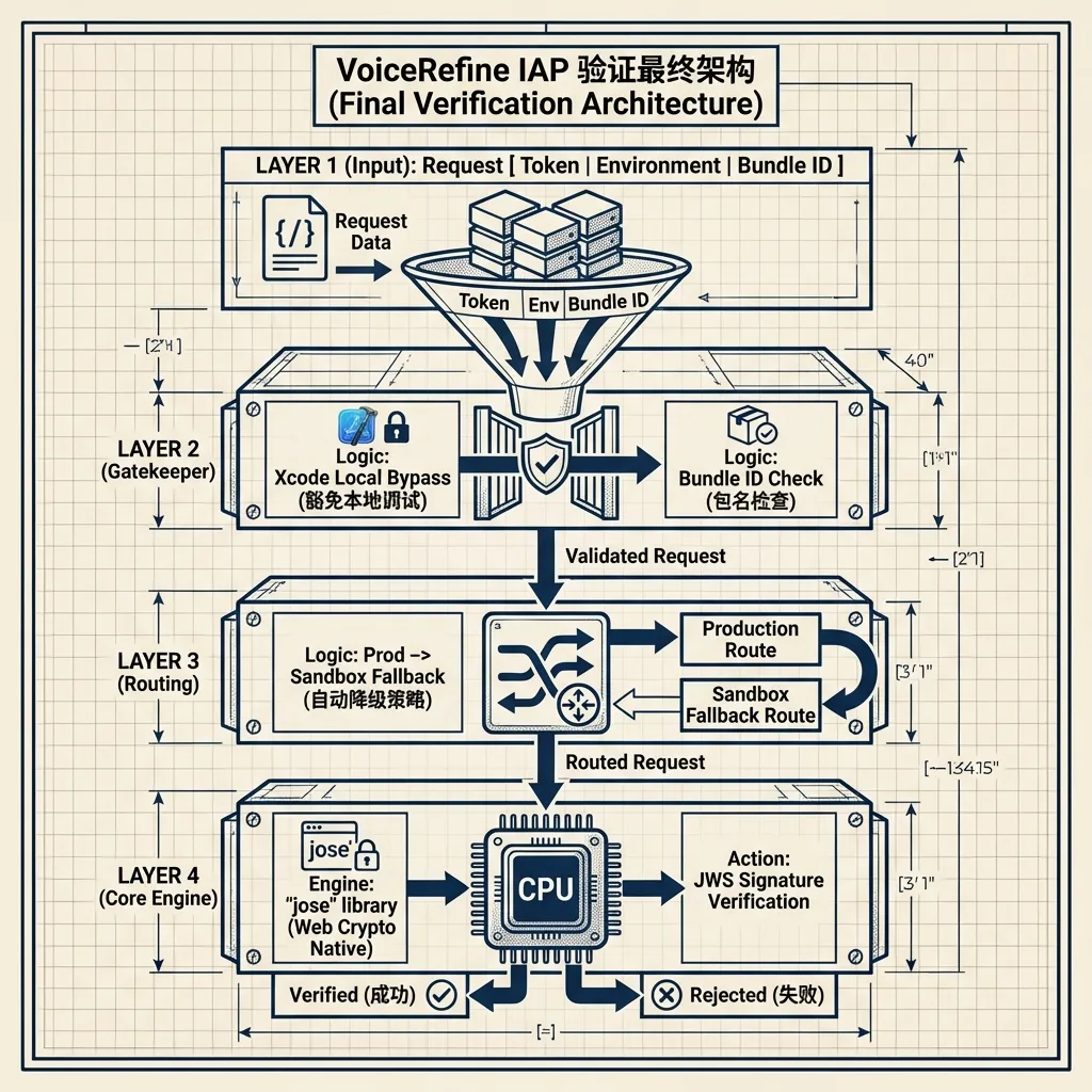 VoiceRefine IAP 验证最终架构